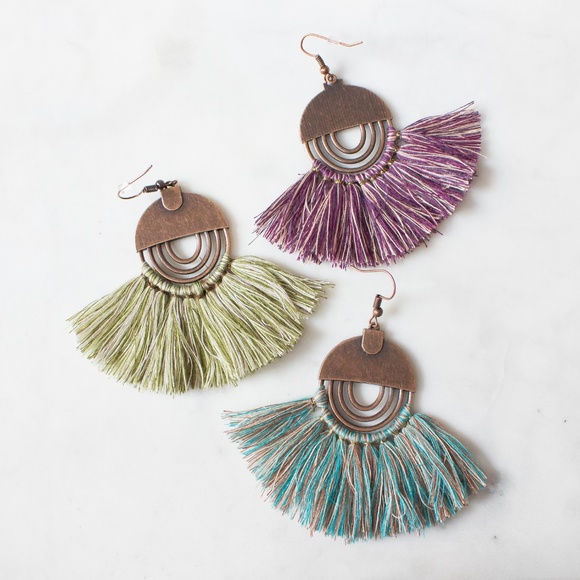 Ooh La Lou Jewelry - Boho Fringe Earrings